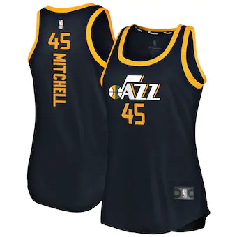 womens fanatics branded donovan mitchell navy utah jazz fas-221